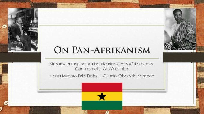 Okunini Kambon: Ancient and Modern Pan-Afrikanism with True Culture University (Video and Slides)!