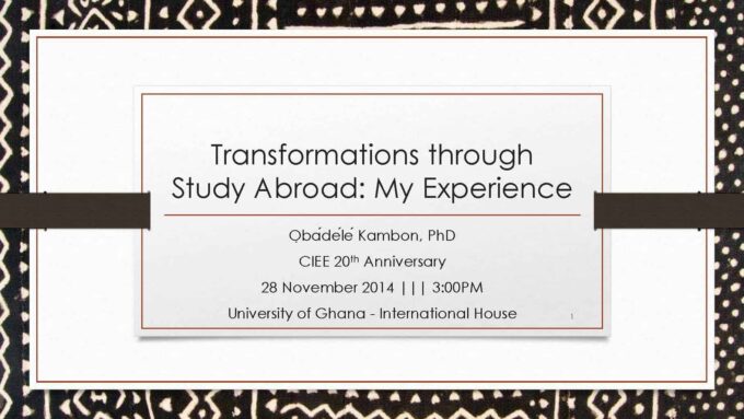 Transformations through Study Abroad: My Experience